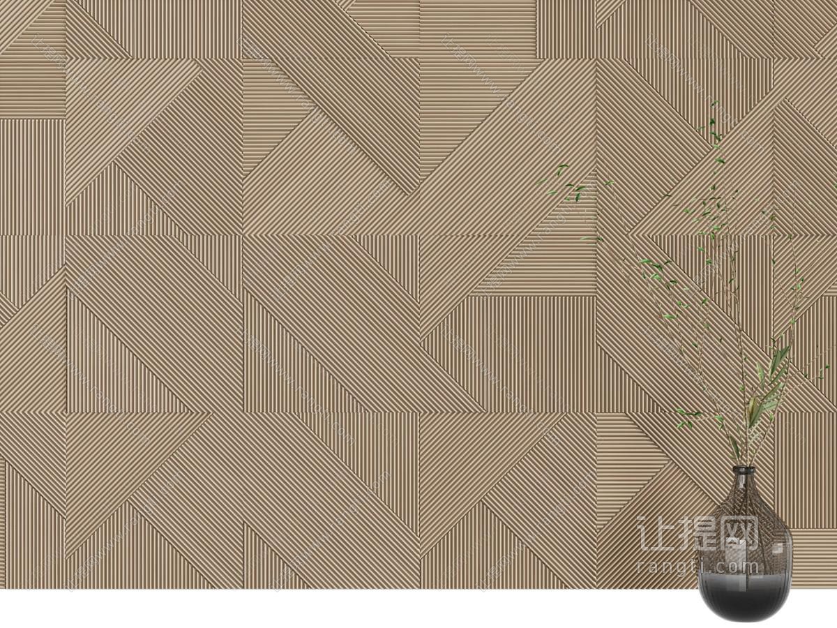 现代拼接木纹背景墙 护墙板