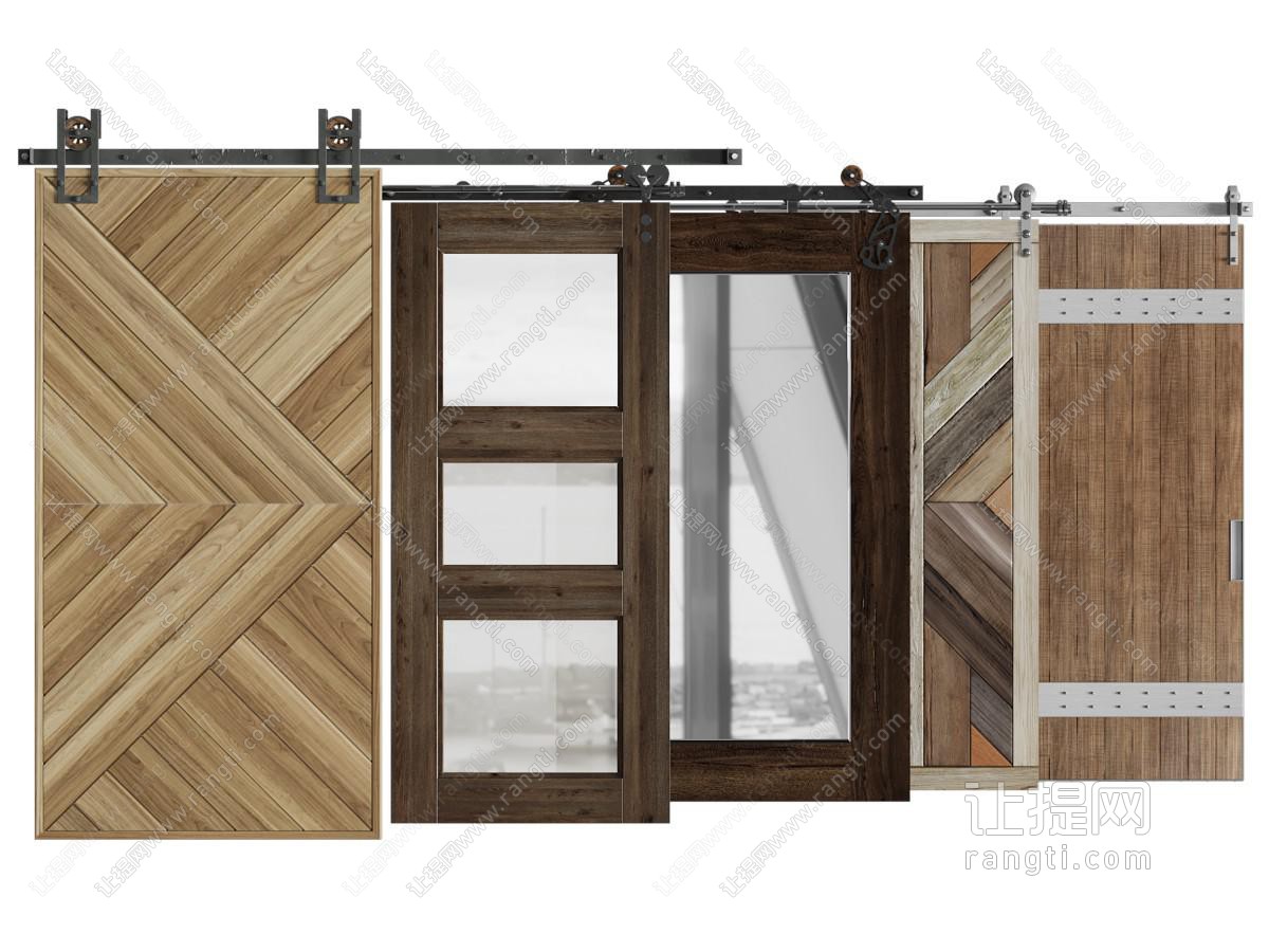 工业风loft谷仓门 推拉门