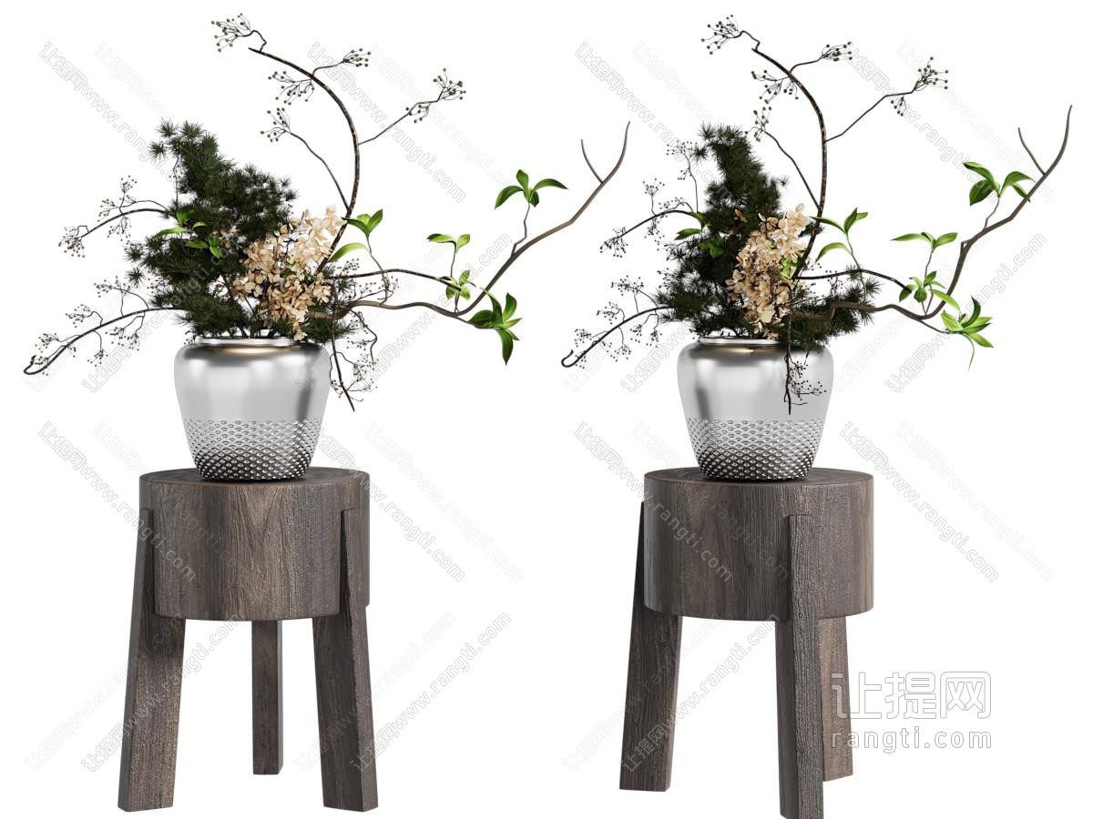 现代花瓶花卉 摆件组合