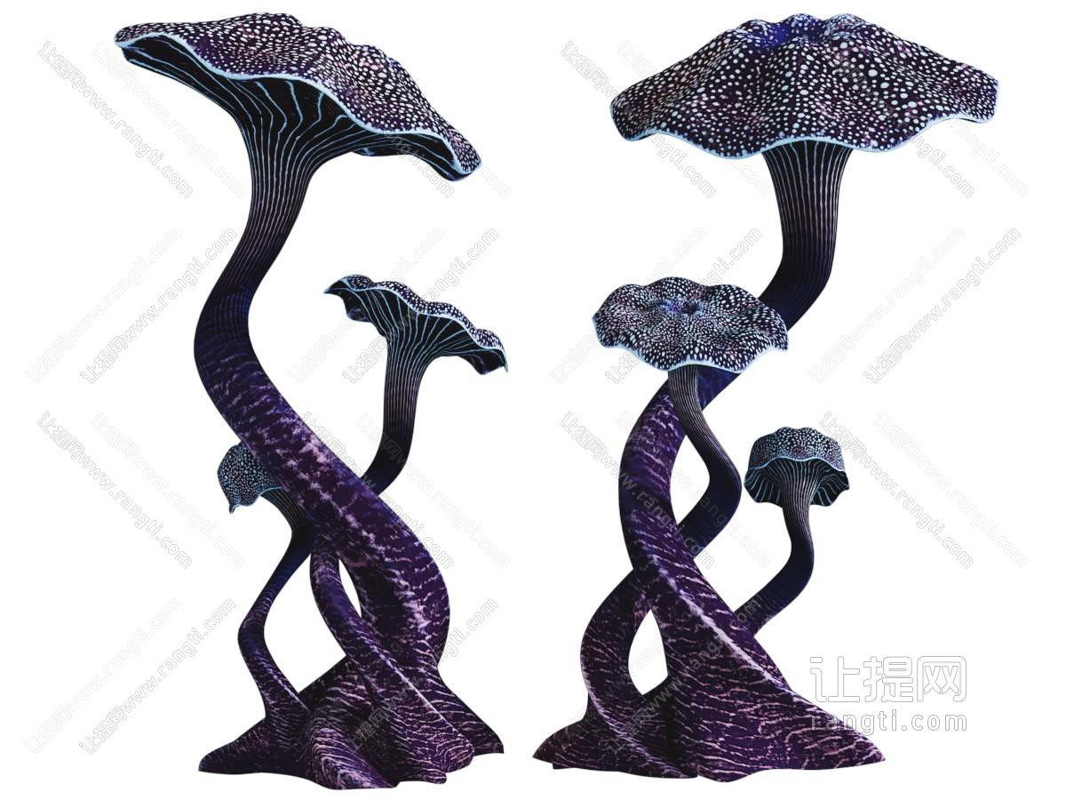 现代蘑菇工艺品摆件组合