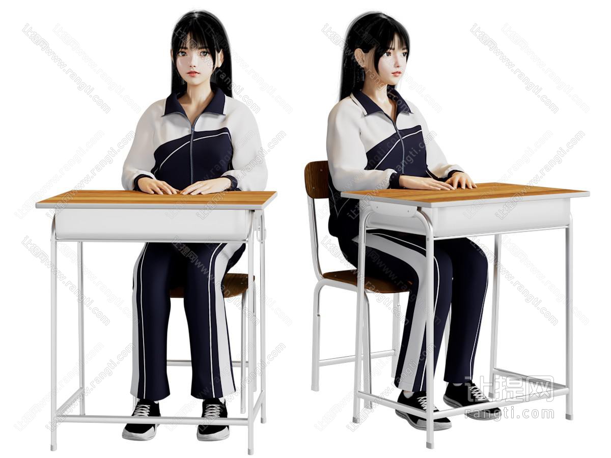 现代学生书桌 课桌椅组合