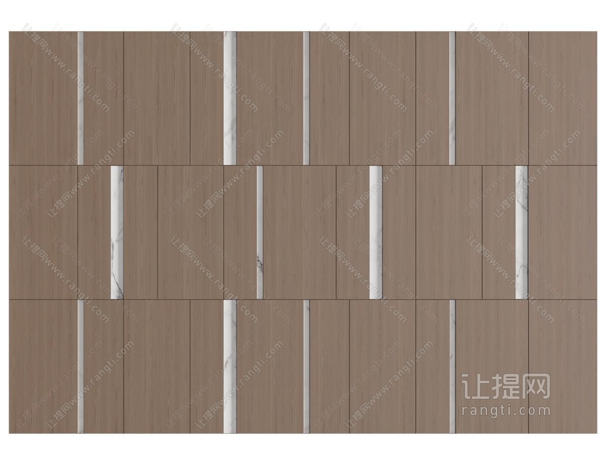 现代实木背景墙