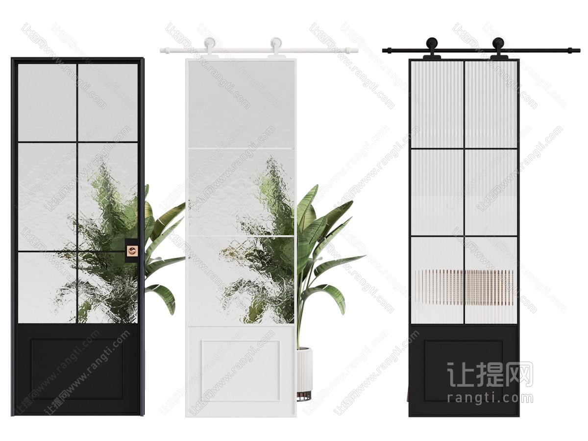法式玻璃推拉门 谷仓门