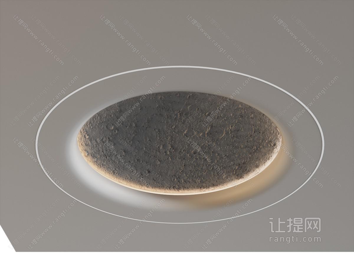 侘寂风圆形天花吊顶