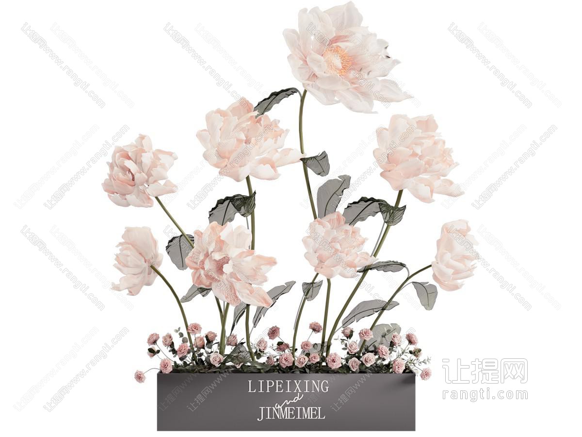 现代花箱花卉美陈