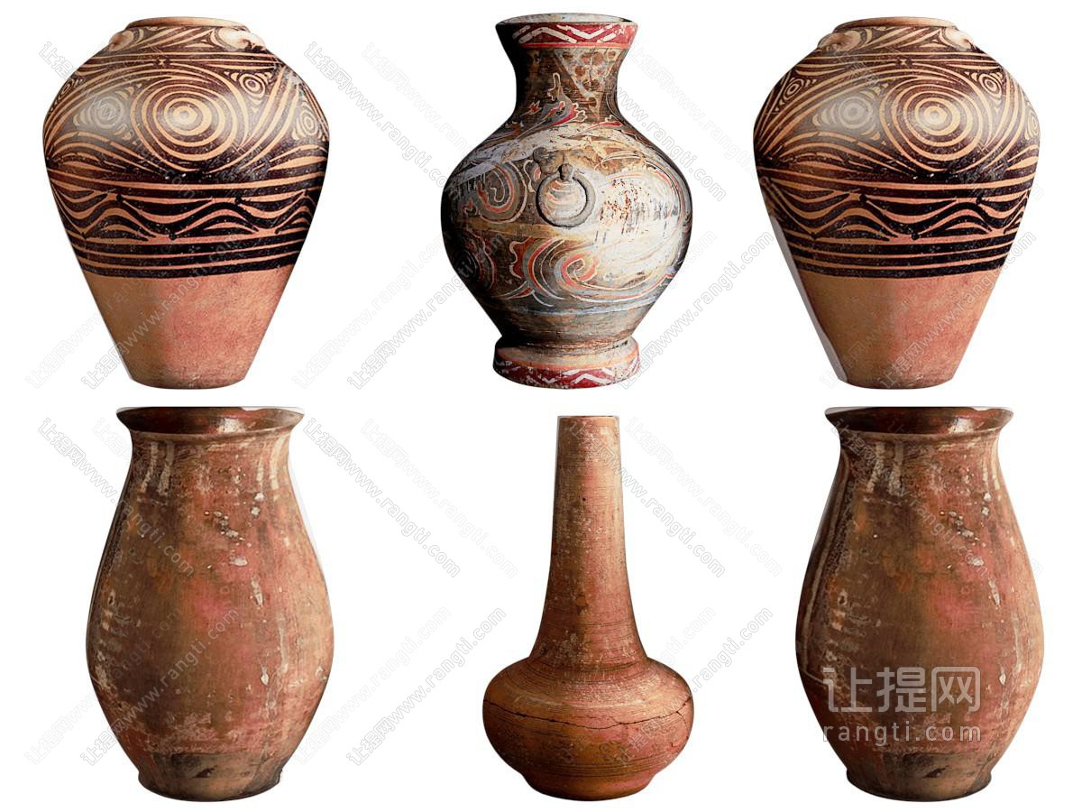 侘寂风土陶器皿 摆件组合