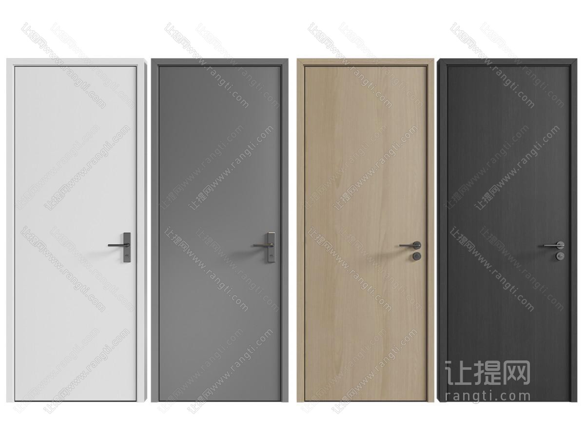 现代木门 房门 平开门