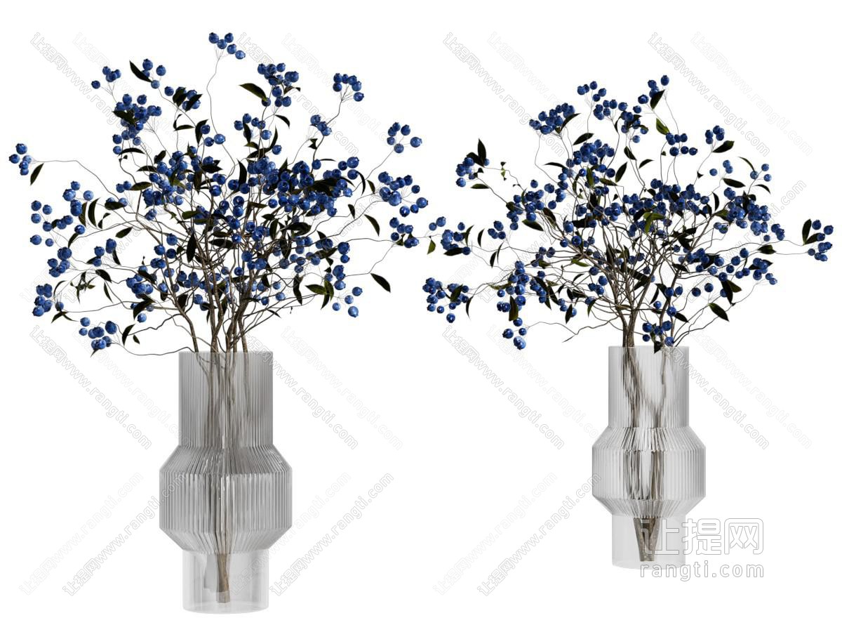 现代花瓶花卉