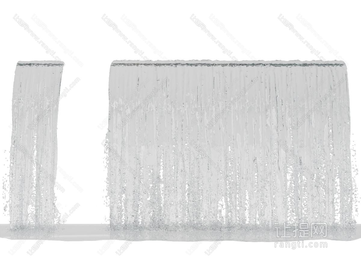 现代瀑布 水流 水柱