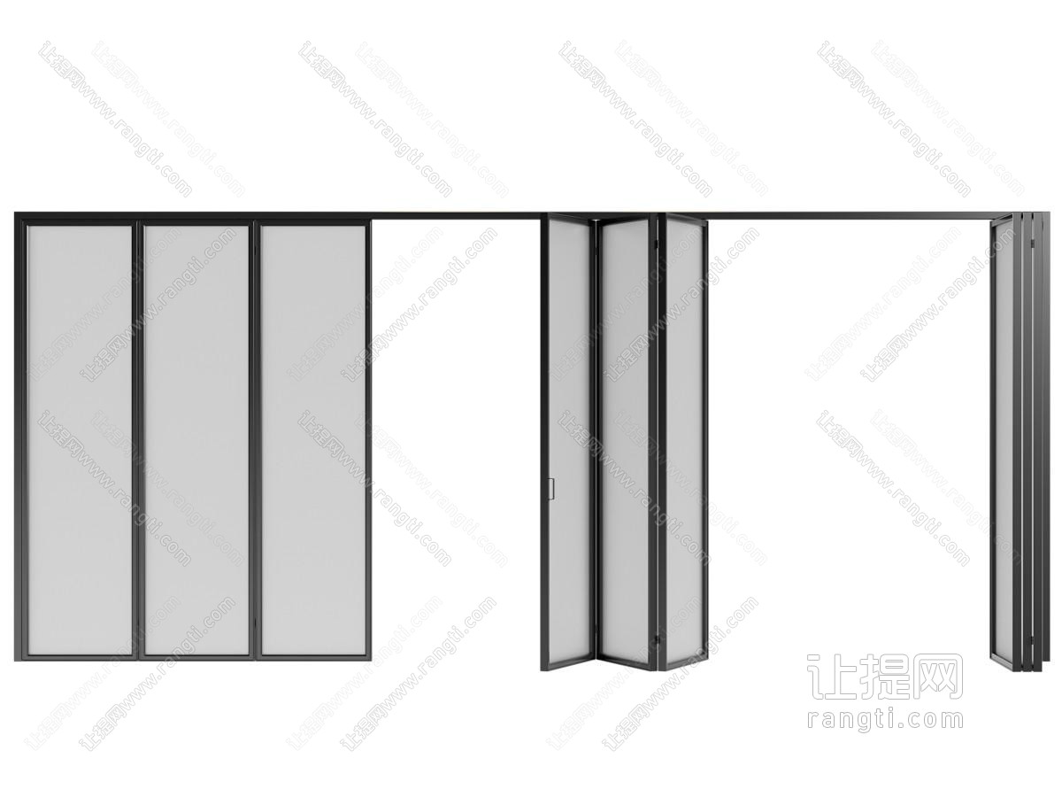 现代玻璃推拉门 折叠门