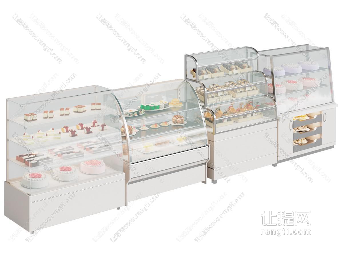 现代蛋糕 面包 甜点展柜 保鲜柜