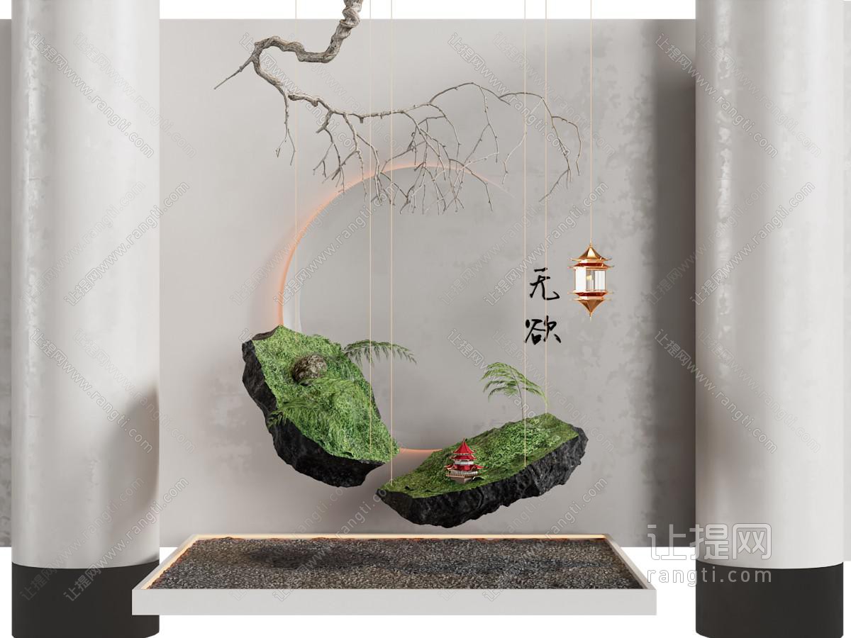 新中式室内景观园艺小品