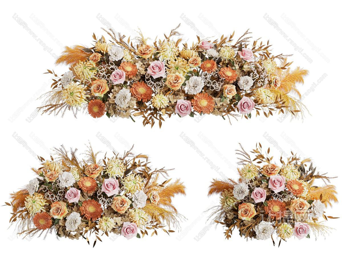 现代花束花卉 摆件组合