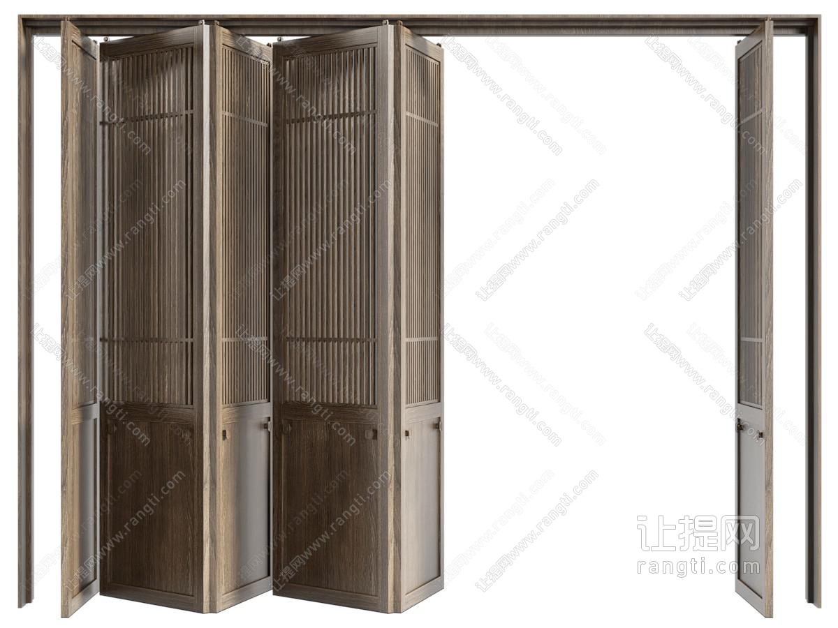 现代中古风折叠推拉门