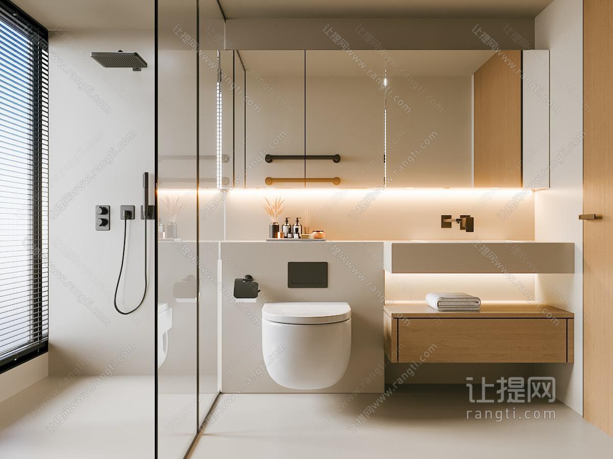 现代卫浴间 洗手间