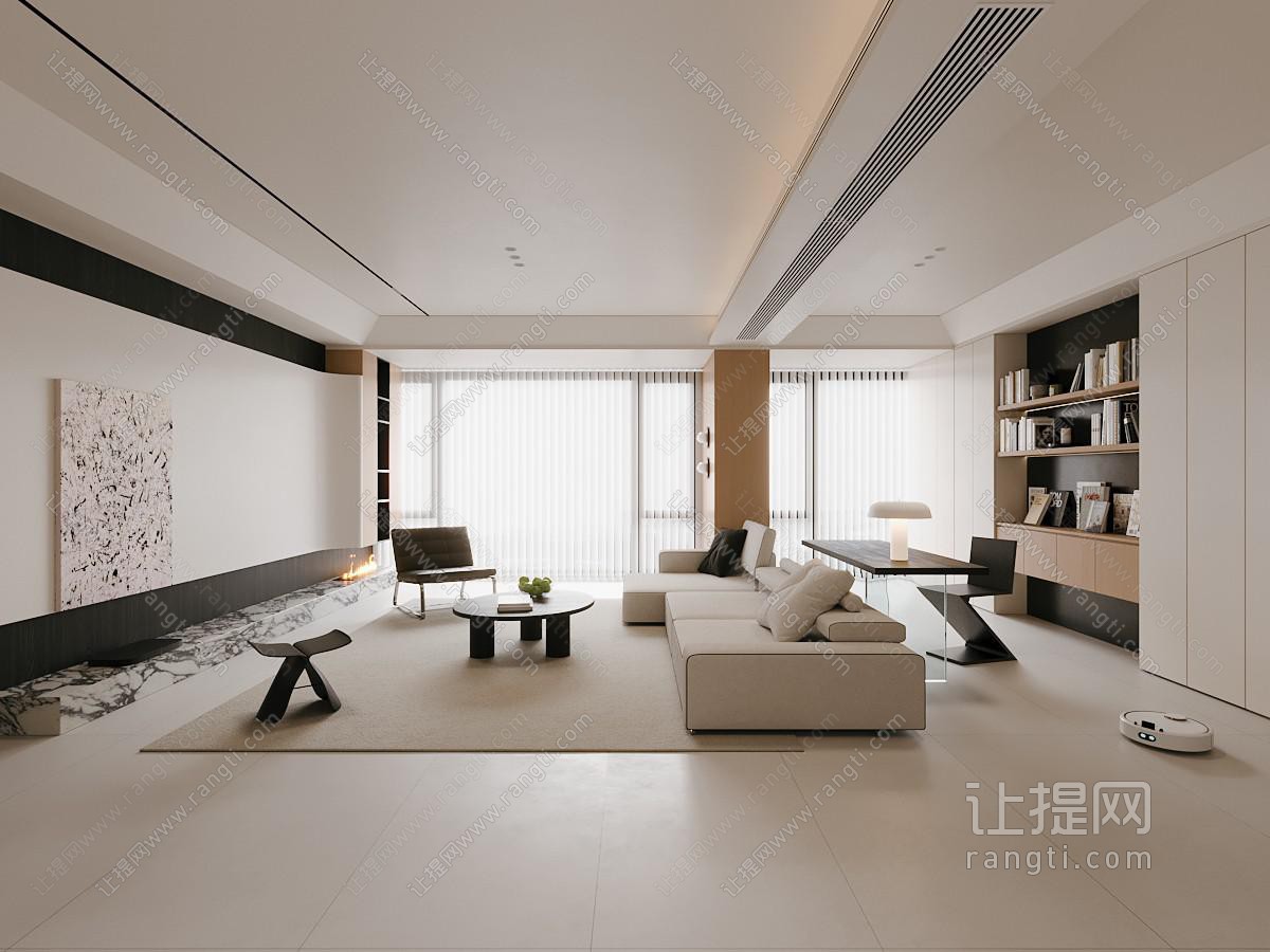 现代客厅 书房