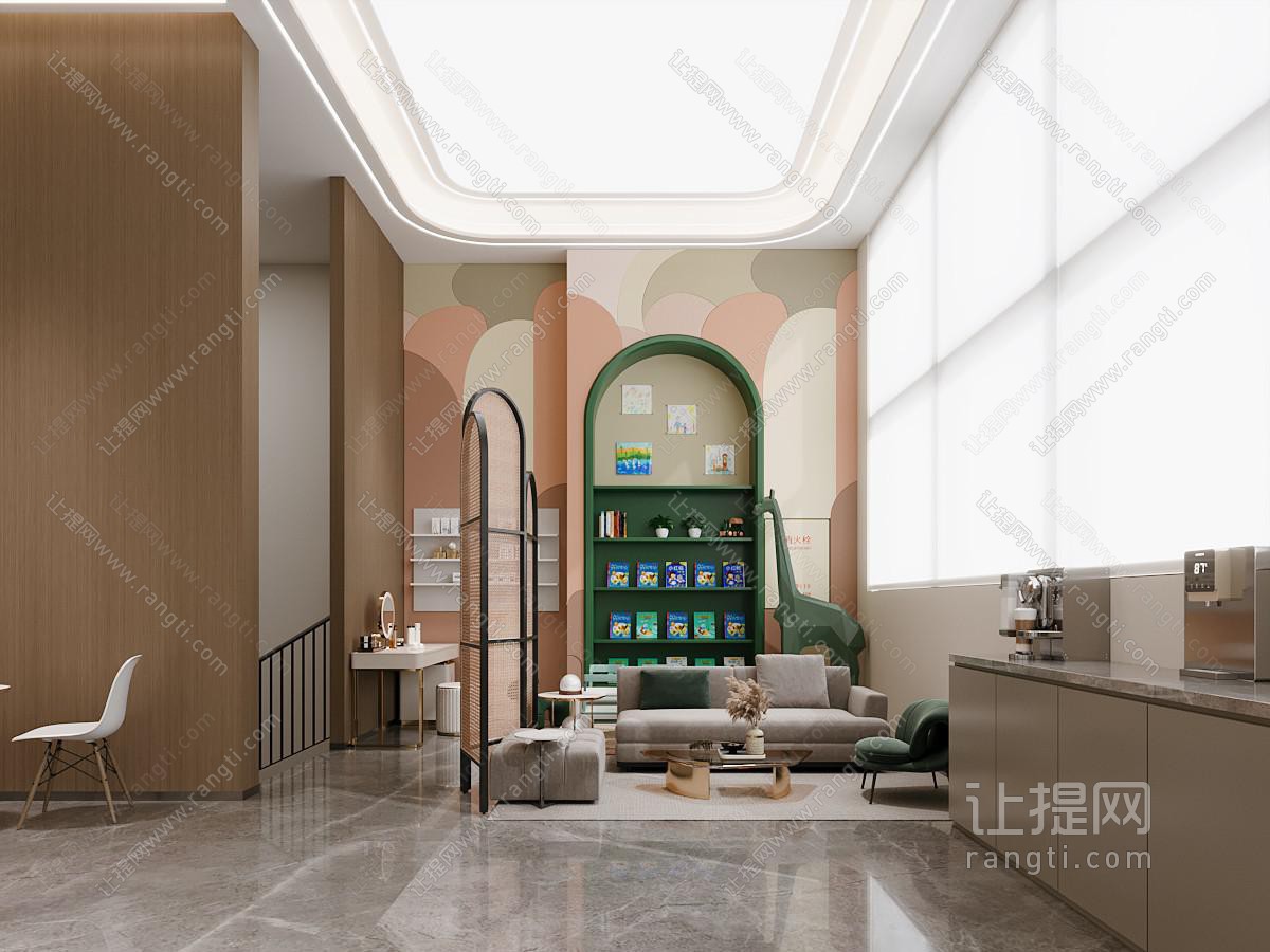 现代轻奢公司茶水间 休闲区