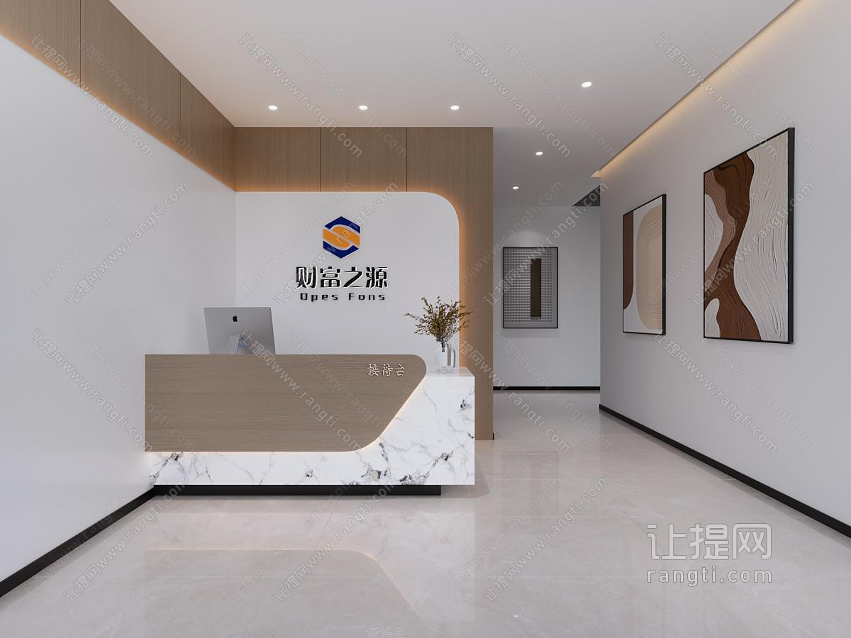 现代公司大厅前台接待