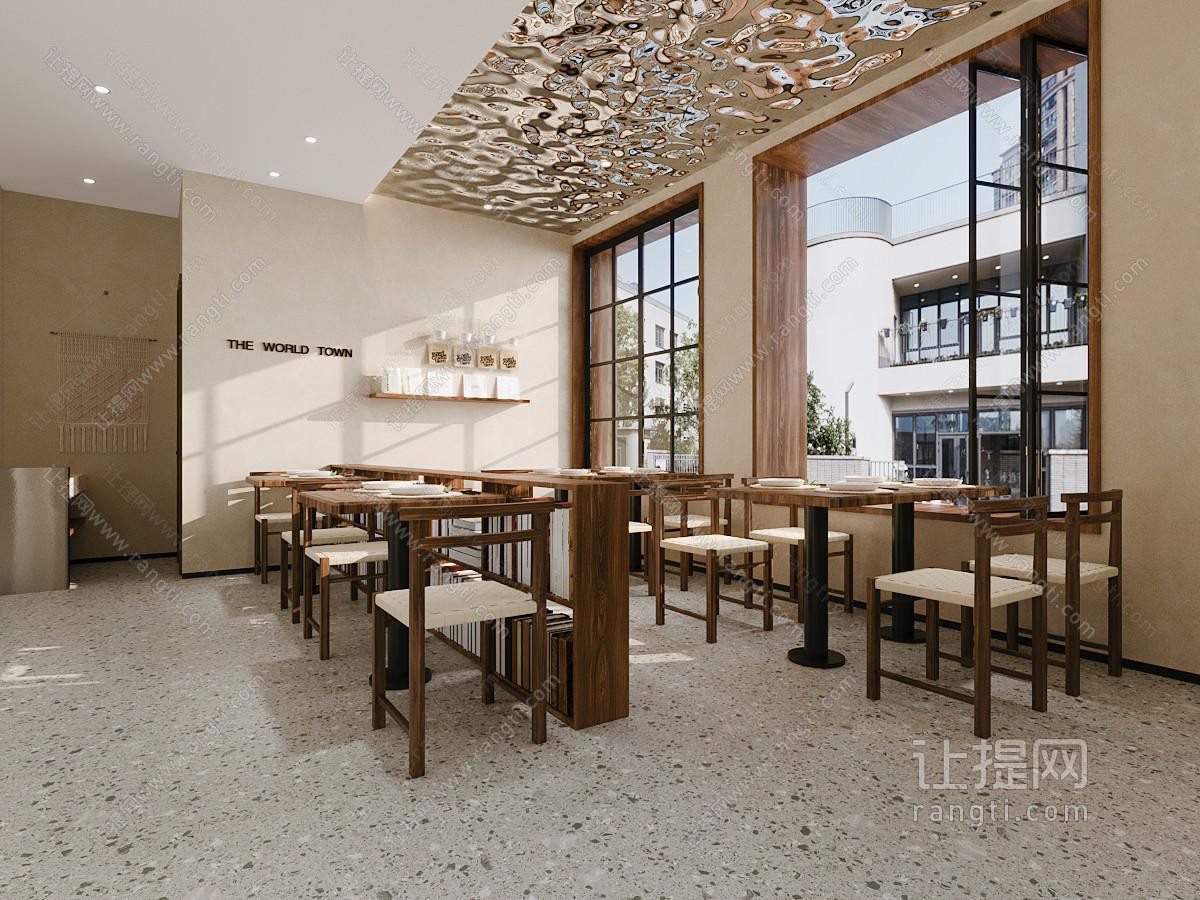 现代中古风饭店餐馆