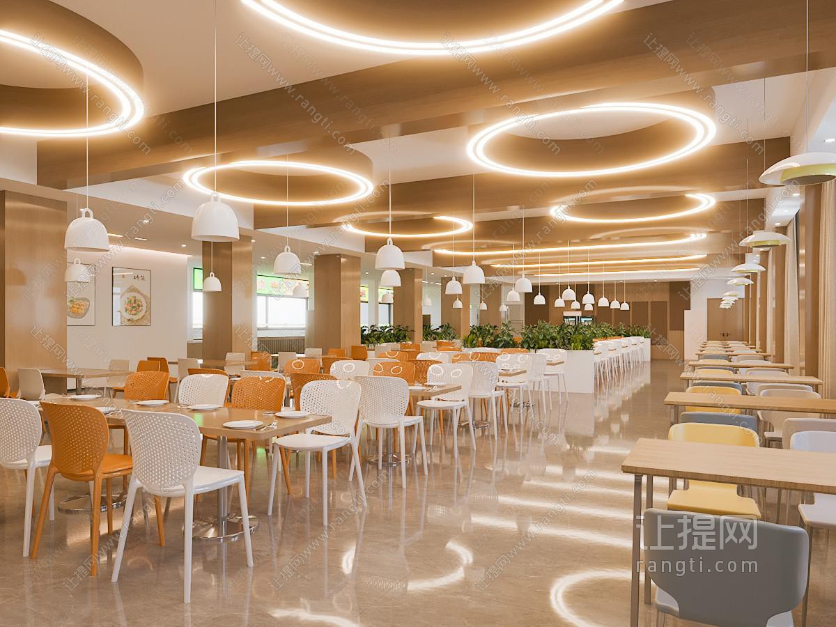 现代饭店餐馆就餐区