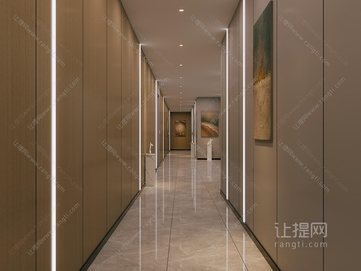 现代酒店过道