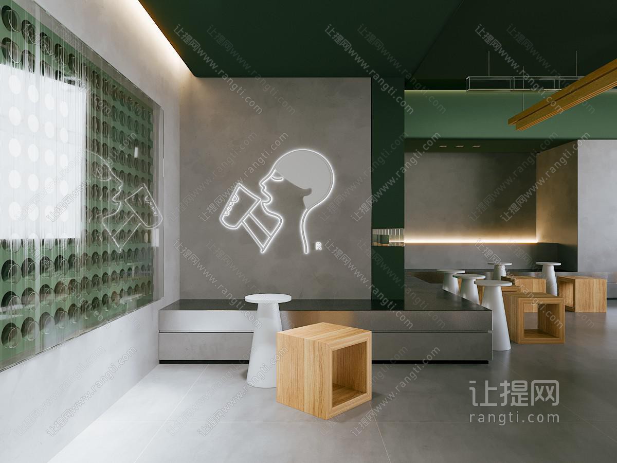 工业风loft奶茶店