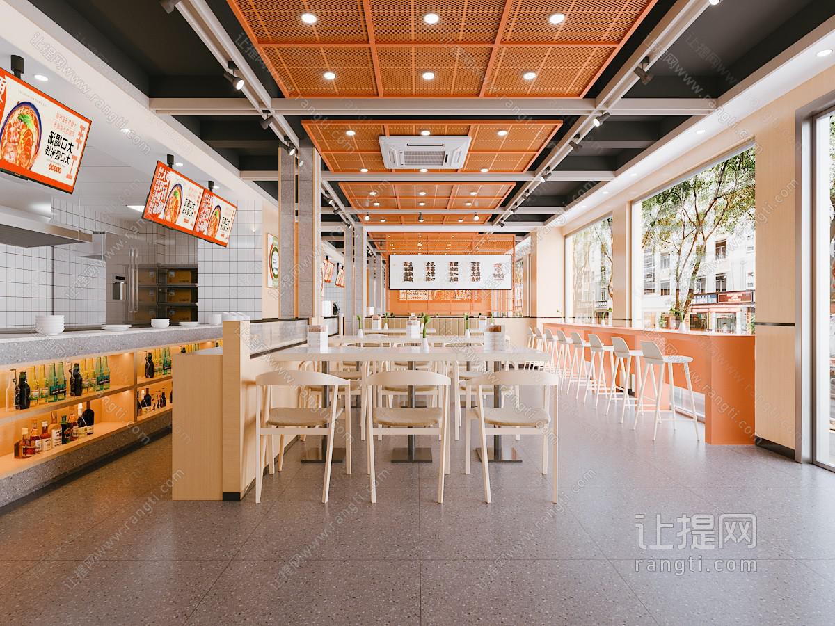 现代饭店餐馆就餐区