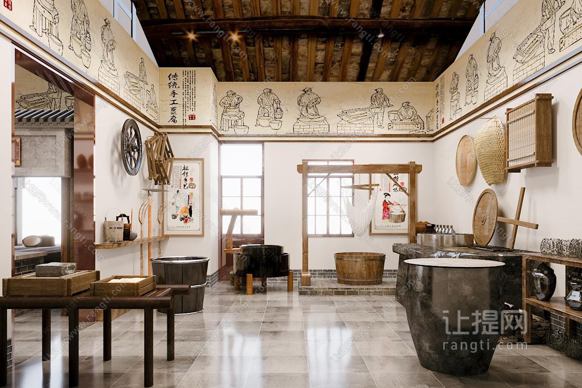 新中式手工豆腐展厅展览