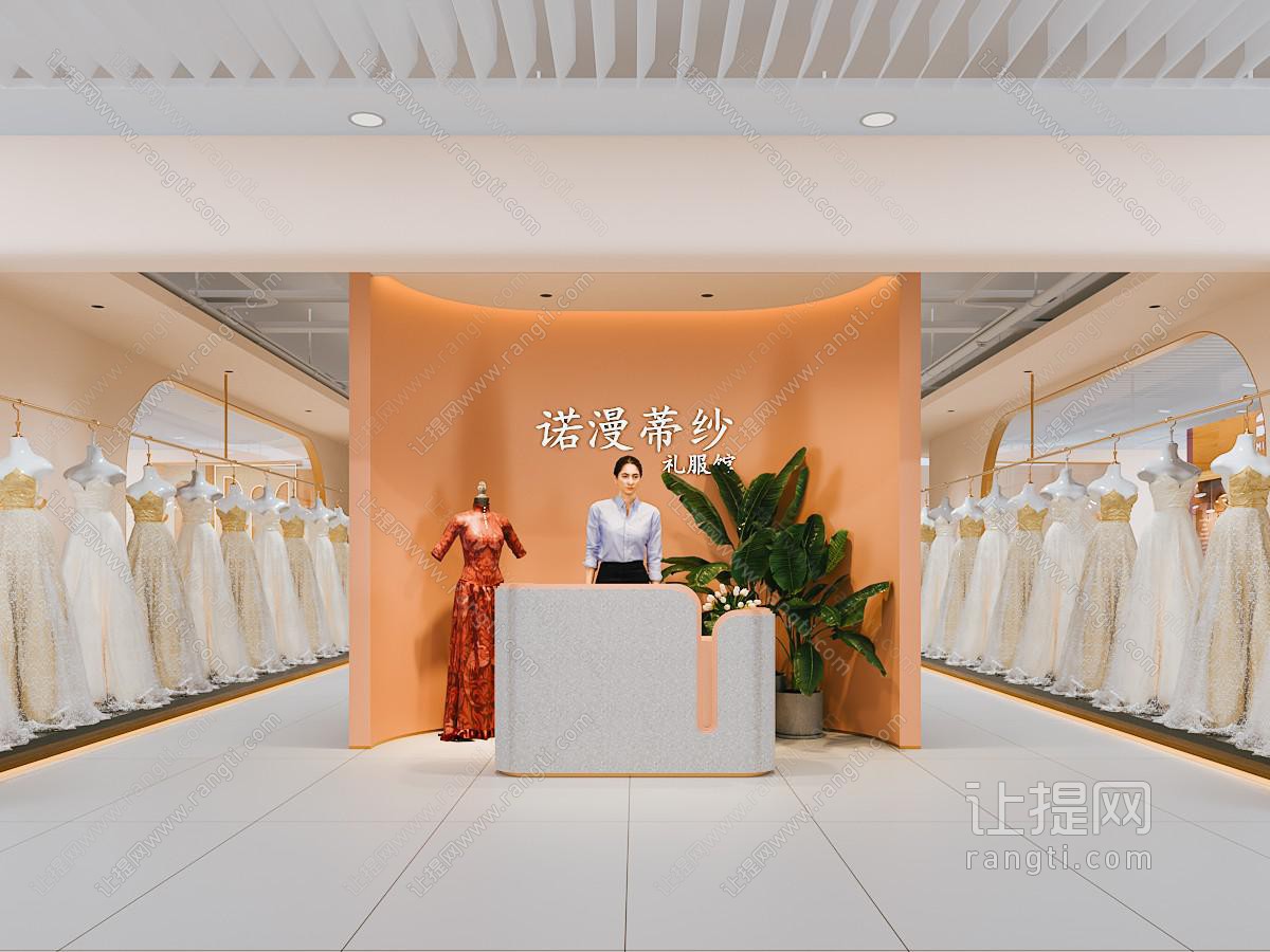 现代婚纱专卖店大厅前台接待