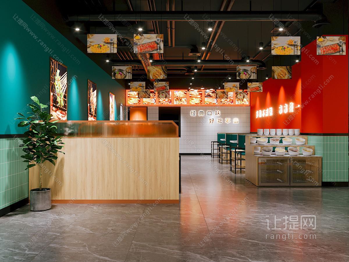 现代复古怀旧饭店餐馆