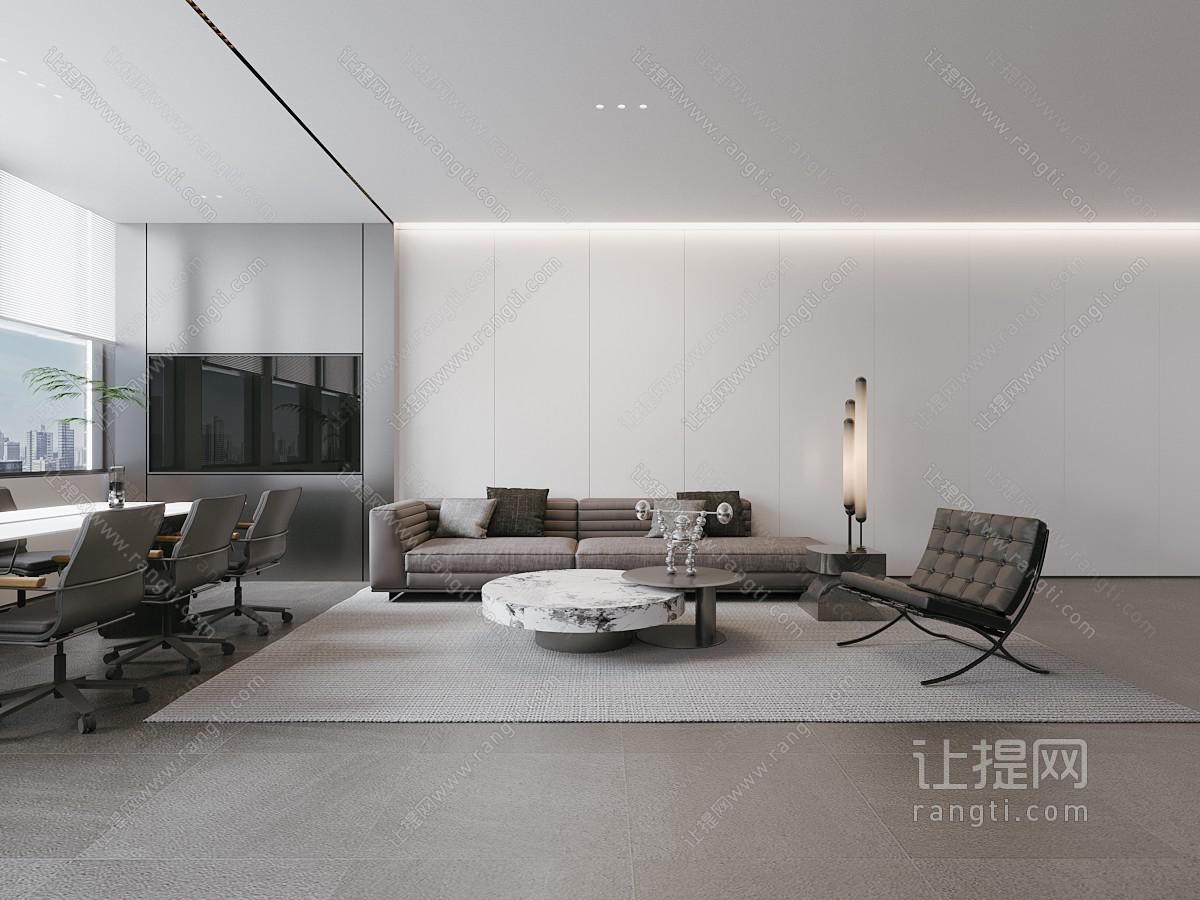 现代办公室接待区