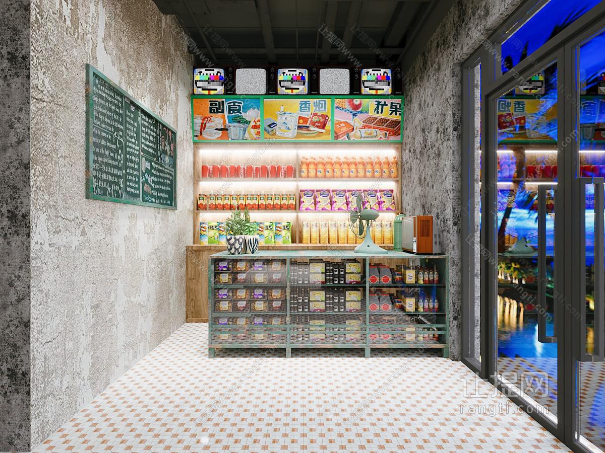 工业风loft小卖部 便利店
