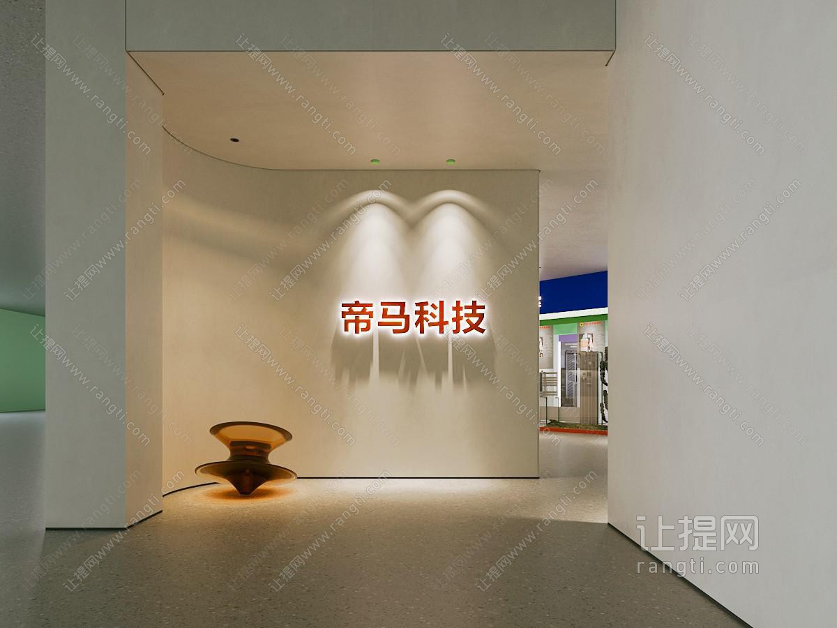 现代公司大厅前台接待