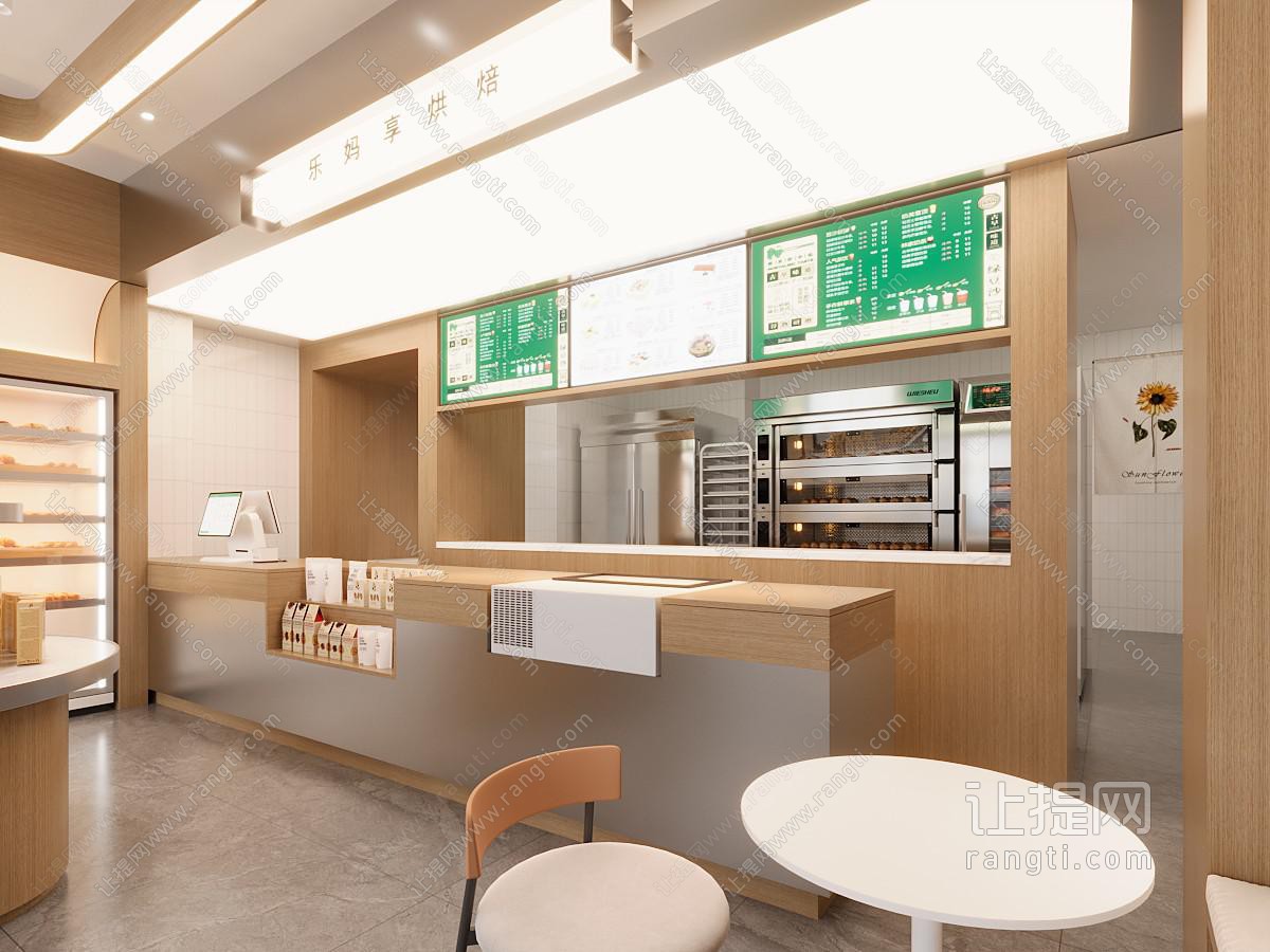 现代烘焙店收银台
