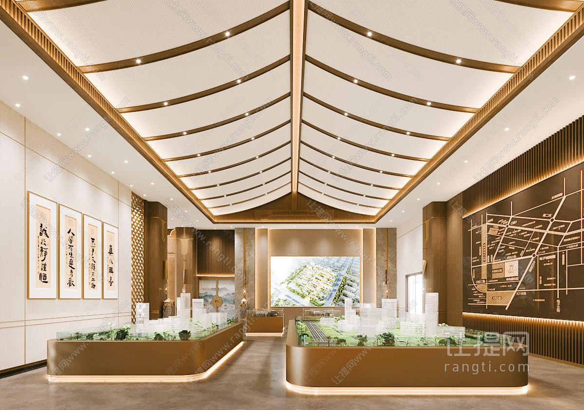 新中式售楼处大厅
