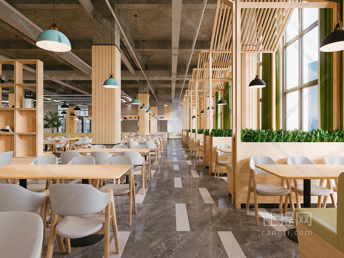 现代饭店餐馆就餐区