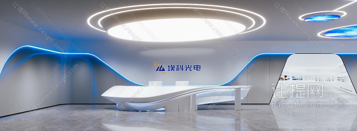 现代公司大厅前台接待