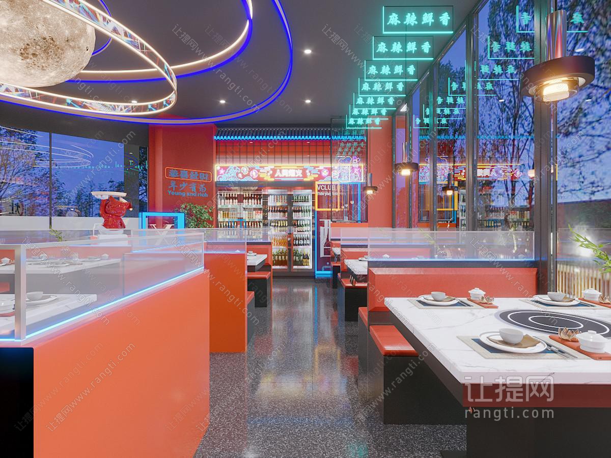 现代饭店餐馆就餐区