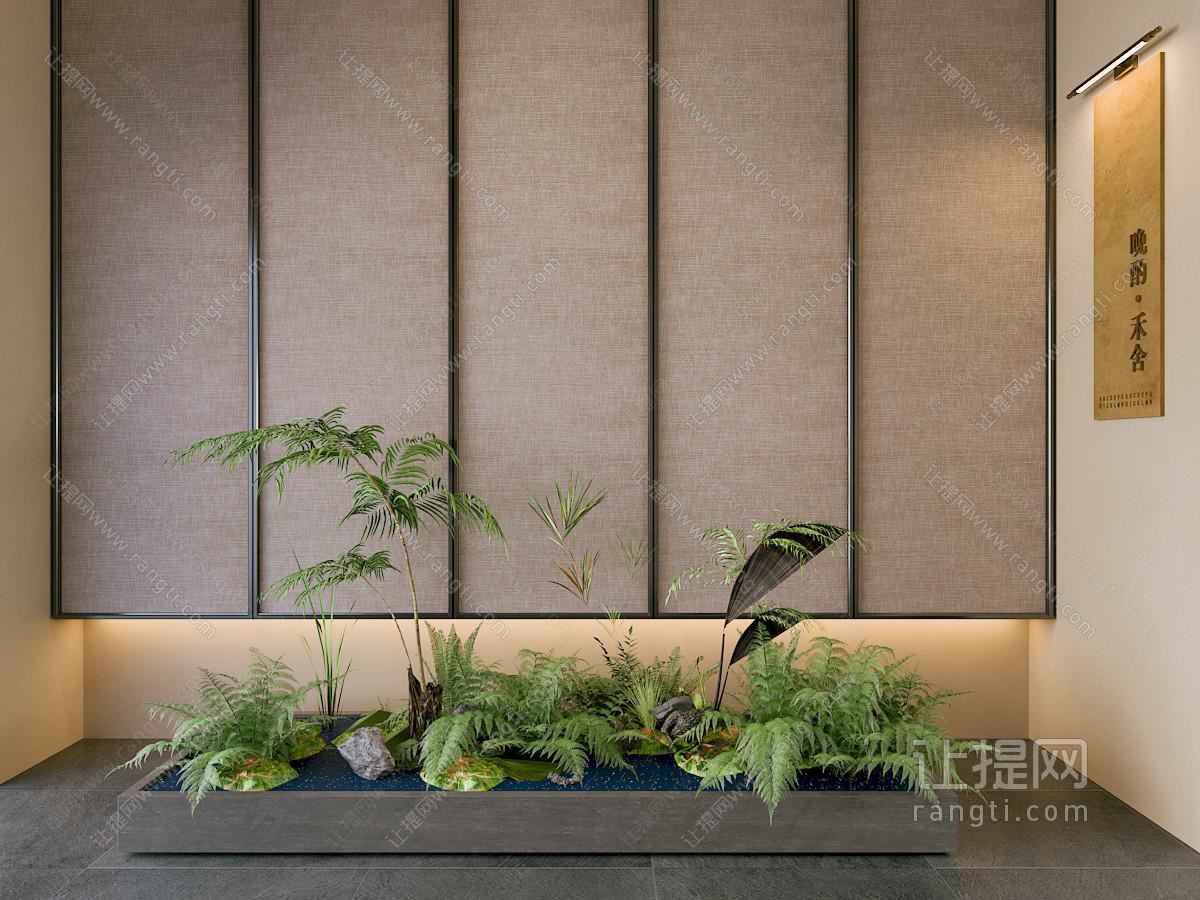 新中式室内景观园艺小品