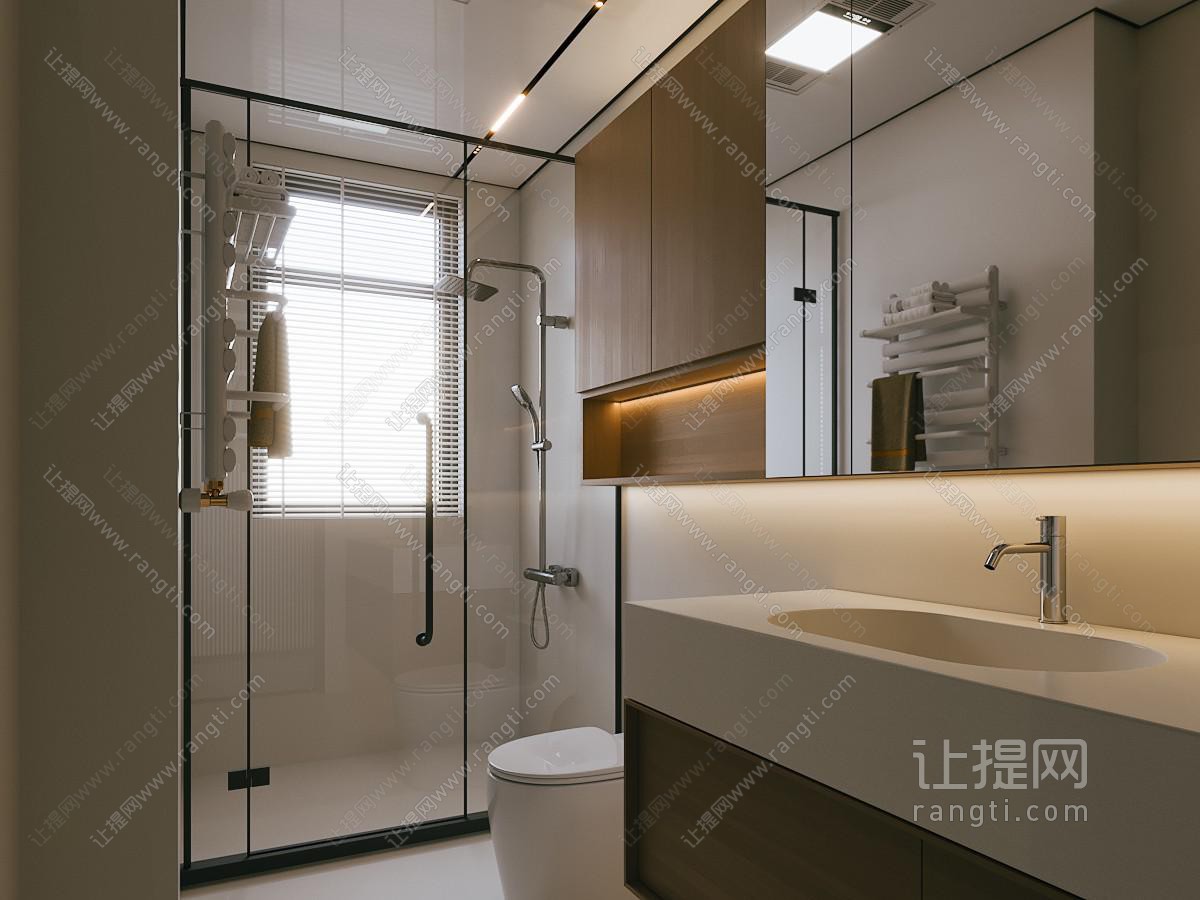 现代卫浴间 洗手间