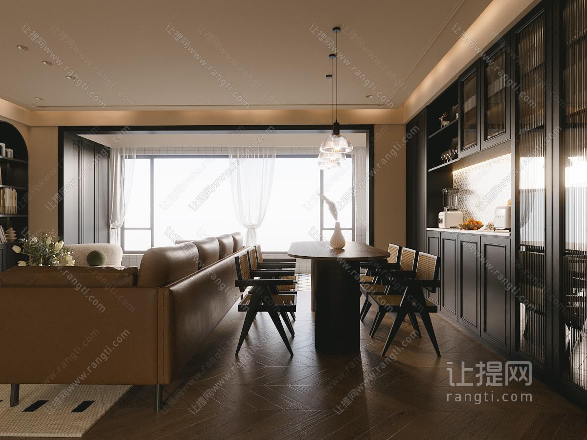 法式中古风客厅餐厅