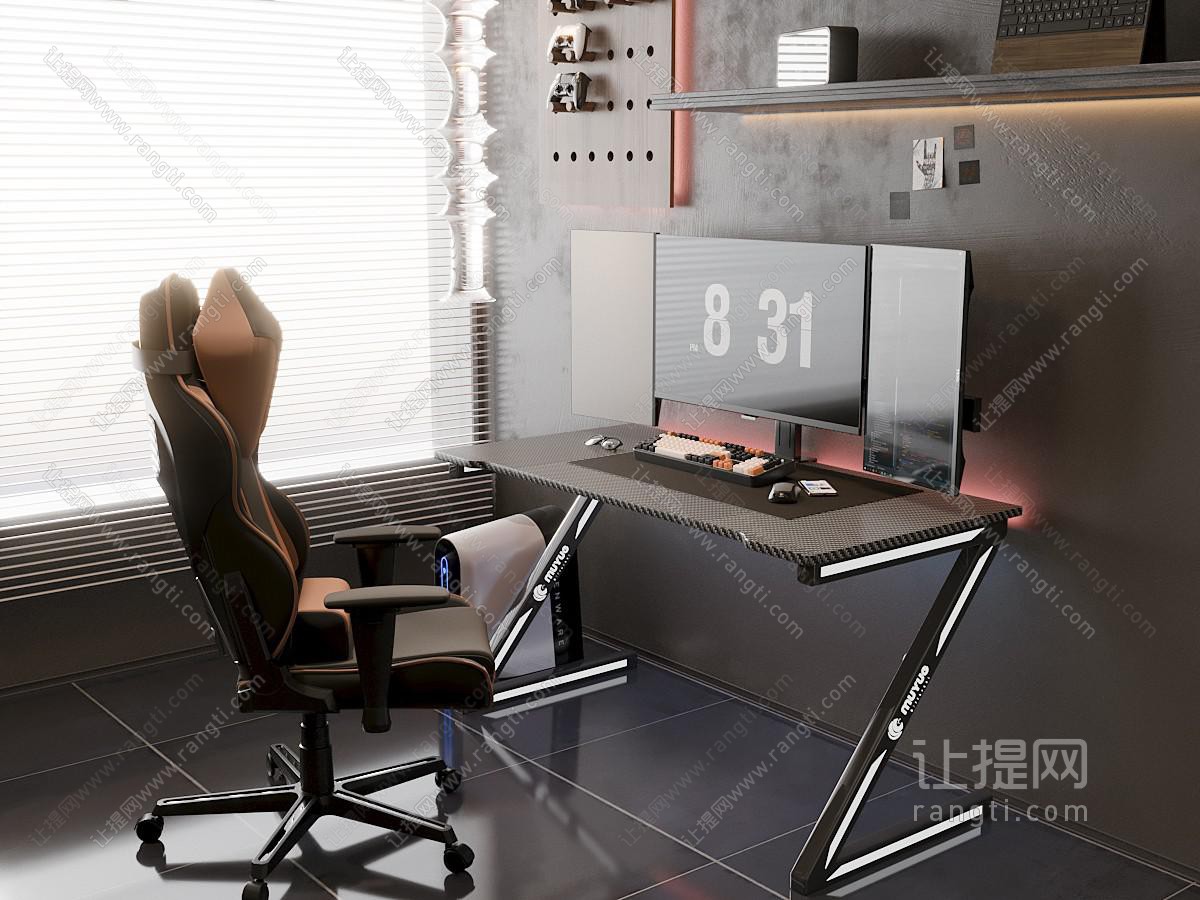 现代书桌椅组合