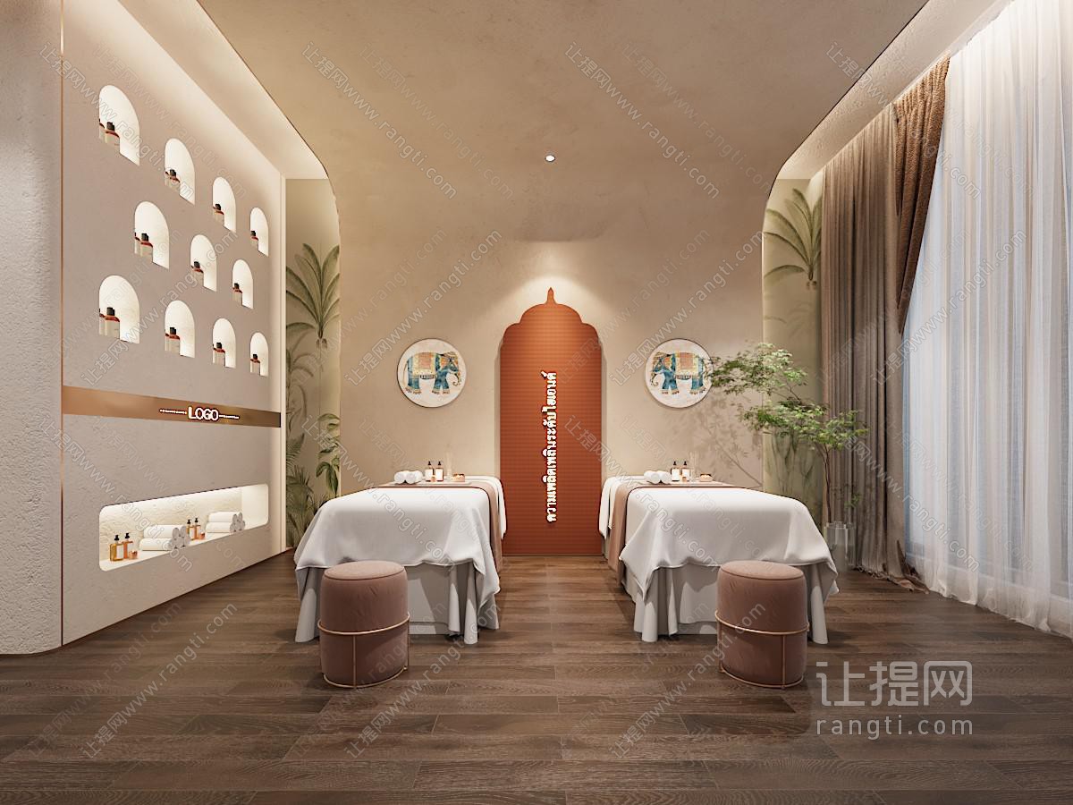 侘寂风美容按摩spa店