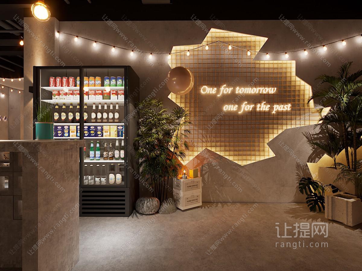 工业风loft餐厅文化墙