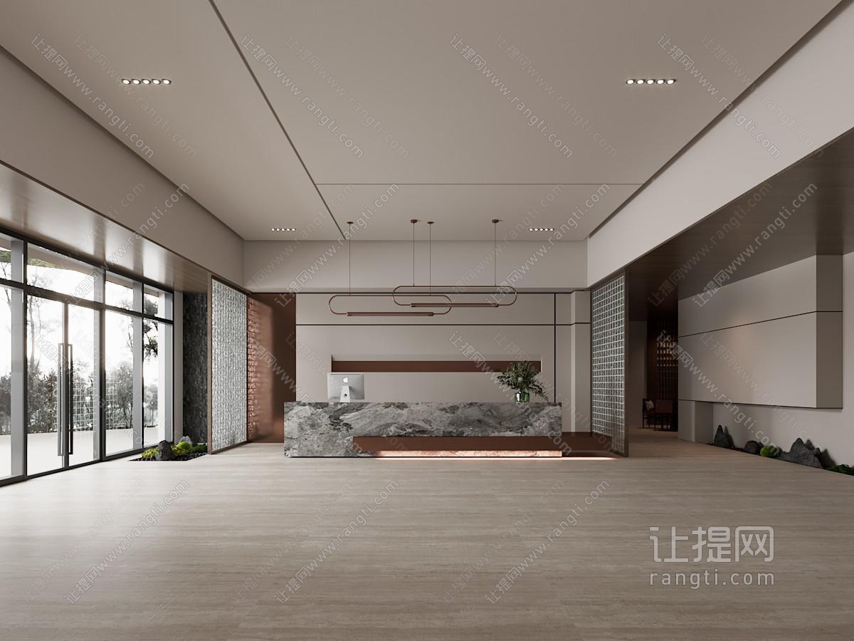 新中式大堂前台接待