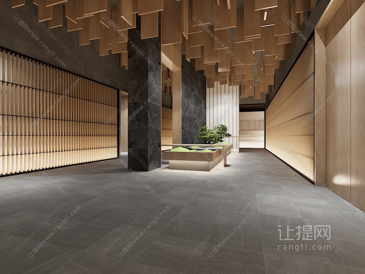 新中式大堂前台接待