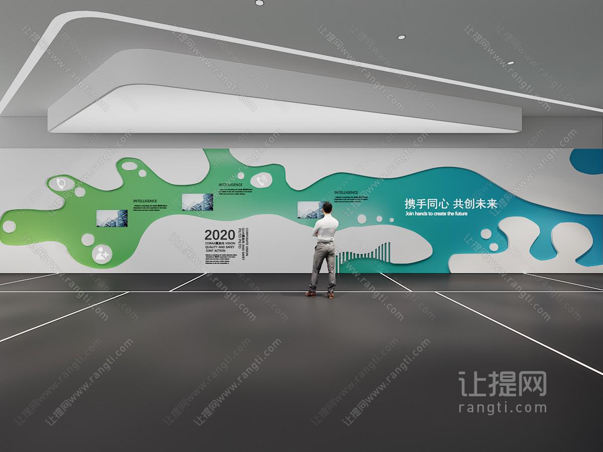 现代企业文化墙展厅