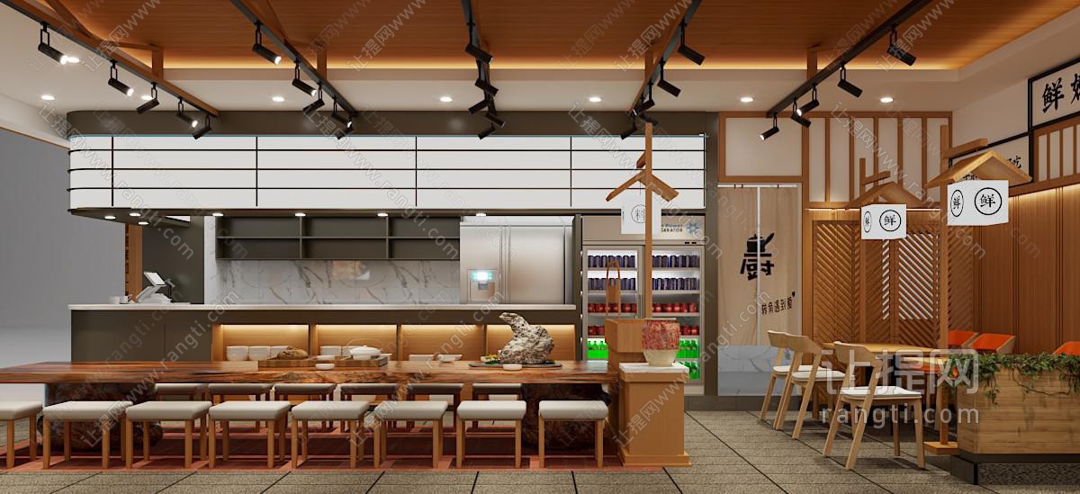 现代饭店餐馆就餐区