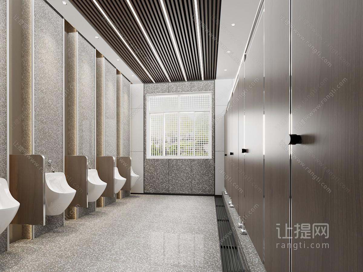 现代公共卫生间 洗手间