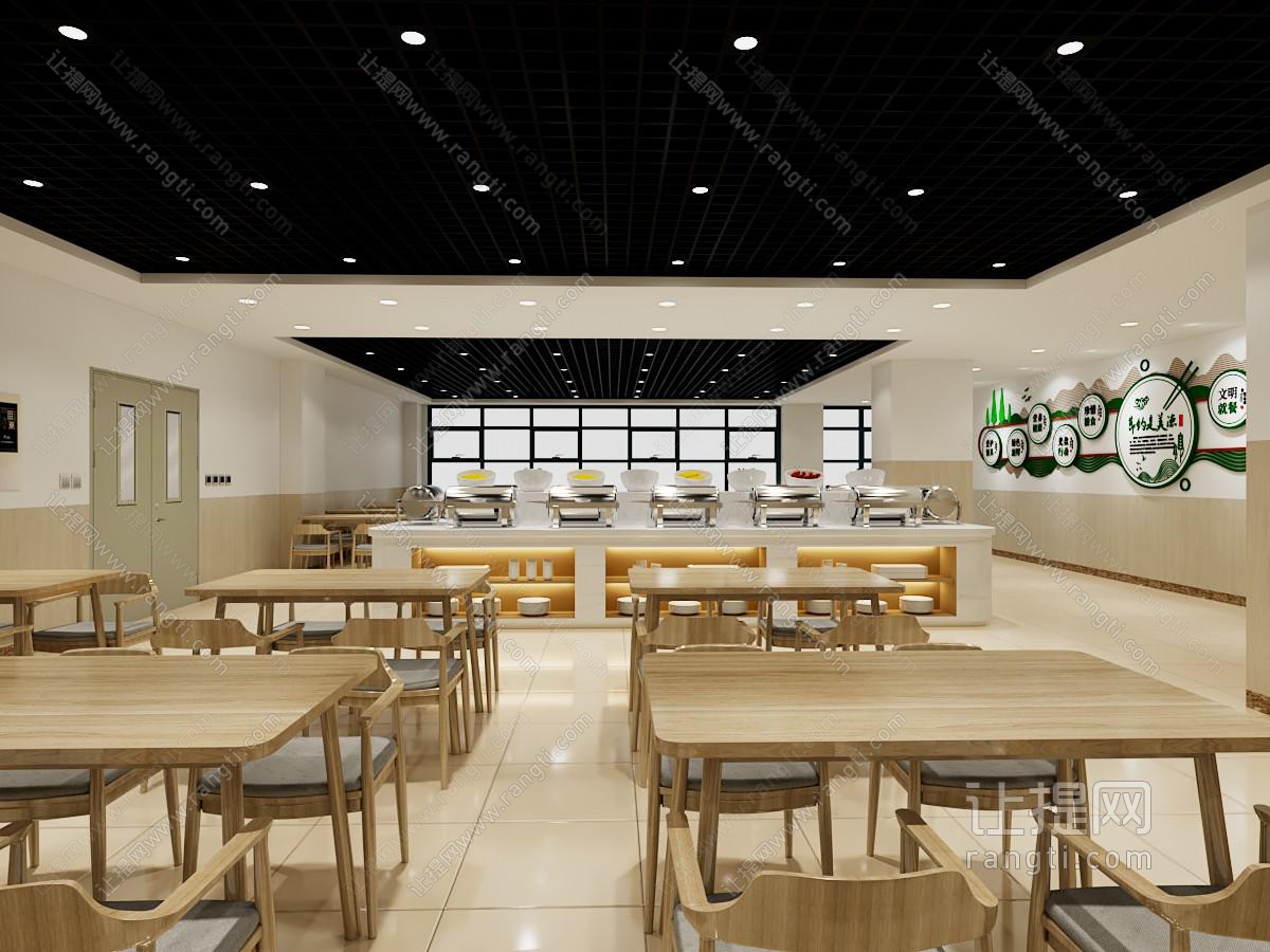 新中式自助餐馆就餐区